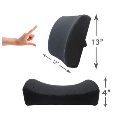 China Memory foam lumbar support cushion with contoured ergonomic design for back pain and posture correct for sale