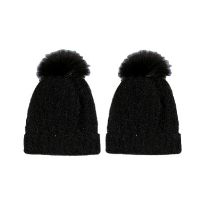 China COMMON Korean wild woolen ball winter hat women's winter bright silk knitted warm hat for sale