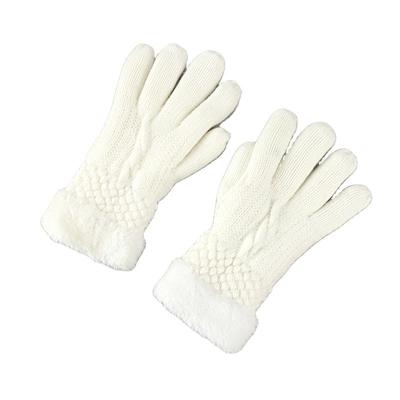 China TWILL Autumn And Winter Warm Five Fingers Finger Mitts for sale