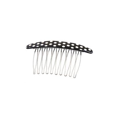 China Comfy Hairpin Hair Comb Insert Comb Girl Checkerboard Hair Accessories Acetate Clip Seamless Headwear for sale