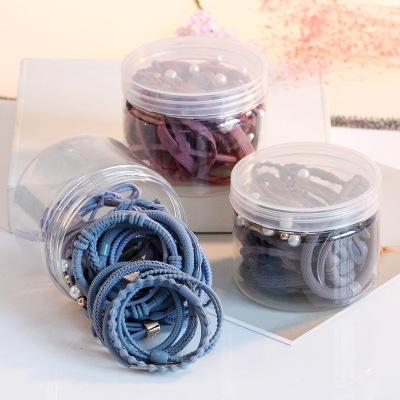 China Wholesale Comfortable Women's Hair Tie Set Boxed 24 Pieces Set Elastic Hair Band Hair Tie for sale