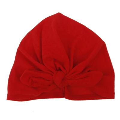 China New Spring Baby Rabbit Comfortable Ears Knotted Sweater Hat Bowknot Hat Turban for sale