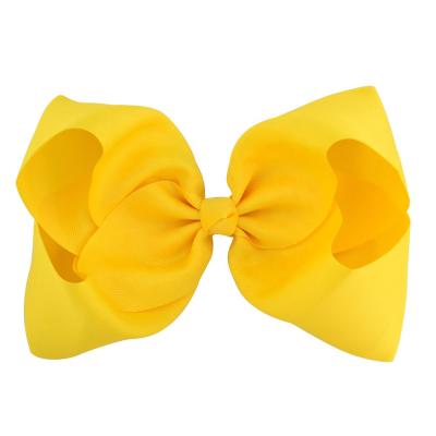 China Hot Selling Comfortable 8 Inch Candy Flower Bow Hairpin Solid Color Kids Hair Ornament Headdress for sale