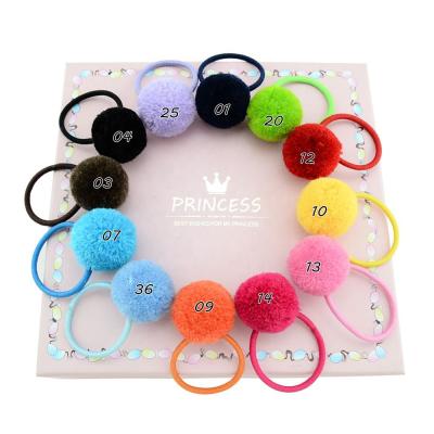 China Girls Big Hair Ball Comfortable Hair Ring Cute Plush Elastic Band Hair Accessories for sale