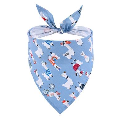 China Fruit pattern comfortable summer triangle scarf pet cotton dog saliva towel small cool pet scarf for sale