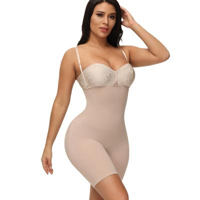 China Gathering Bodysuit Form High Waist Women's Seamless Antibacterial Traceless Sling Bodysuit Elastic Underwear for sale