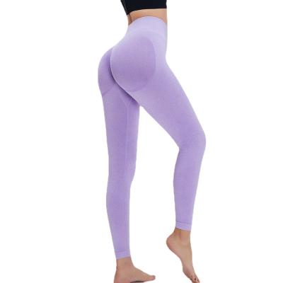 China Breathable No Naked T-Line Yoga Pants Women's Peach Hip Lifting Up Waist High Abdomen Sports Fitness Closing Pants for sale