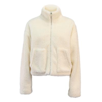 China Breathable Women's Short Plush Jacket for sale