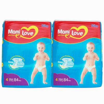 China Printed Super Soft Baby Diaper Cloth Film Disposable Diaper For Rwanda for sale