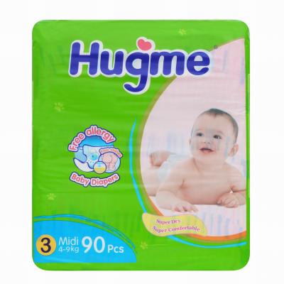 China Africa Baby Diaper Pe-film Printed Popular Cheap Comfy Diapers for sale