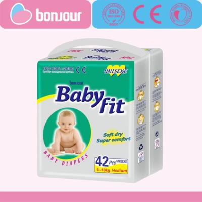 China 2017 Hot Sale Factory Price Babyfit Printed Cheap Disposable Baby Diaper for sale