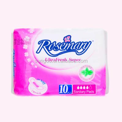 China ROSEMARY Super Absorbent High Quality Soft Women Sanitary Pads for sale