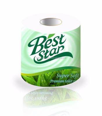 China Home Beststar 100% Pulp Toilet Paper Tissue Elephant Roll Paper Wholesale for sale