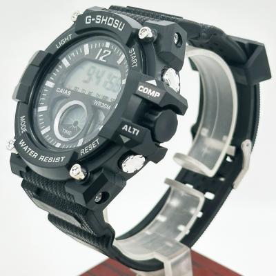 China Stainless Steel Case Sport Quartz Light Wrist Watch Round With Digital Display Feature for sale