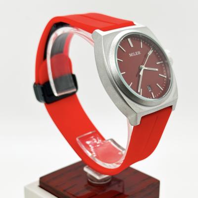 China Bright Color Sporty Silicone Strap Watch With Buckle Clasp 30M Water Resistance for sale