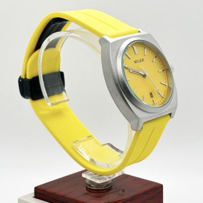 China Silicone Strap Watch Mineral Glass Waterproof  With Digital Display Quartz Watch for sale