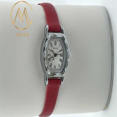 China Modern Leather Strap Quartz Wrist Watch With 30 Meters Water Resistance for sale