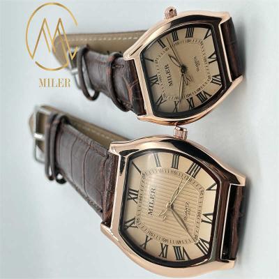 China Customized Leather Strap Quartz Watch 30m Waterproof Quartz Wrist Watch for sale