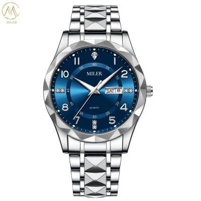 China New Fashion ML1003 Business Men Watch Quartz Sports Waterproof Watches Luminous Chronograph Man Stainless Steel Watches for sale