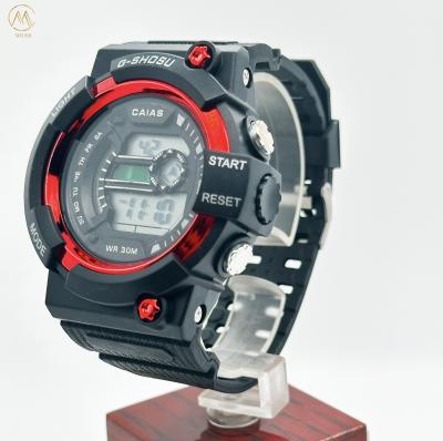 China Luxury Digital Sport Watch 100M Water Resistant Silicone Strap Watches for sale