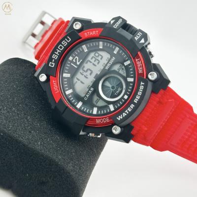 Cina Logo personalizzato Digital Black Quartz Wrist Watch con chiusura a guinzaglio Spessore della cassa 10 mm in vendita