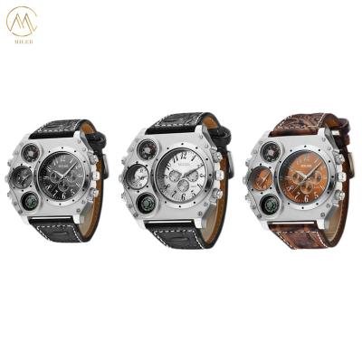 China Customized Leather Strap Quartz Watch 30m Waterproof Quartz Wrist Watch for sale