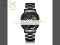 Round Type Men‘s Quartz Light Watch With Stainless Steel Strap for Men‘s Busy Schedule