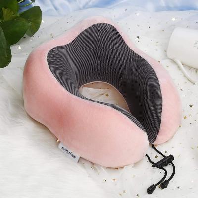 China Anti-static Portable Travel Neck Memory Foam Pillow Adjustable Saien Neck Length Travel Neck Pillow for sale