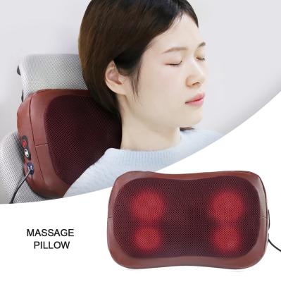 China Anti-Static OEM Heated Attributable Pain, Relief Office Chair Orthopedic Back Support Memory Foam Lumbar Massage Neck Pillow for sale