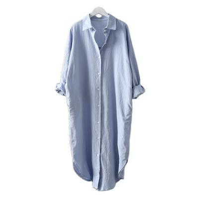 China Factory direct sales breathable summer new women's casual shirt dress single quality guarantee for sale