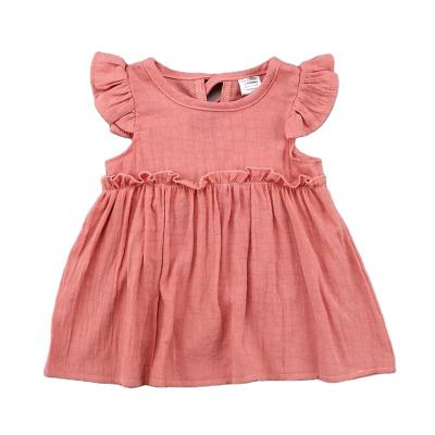 China Lovely Casual Summer Children's Breathable Cotton Lace Baby Kids Girl Dress for sale