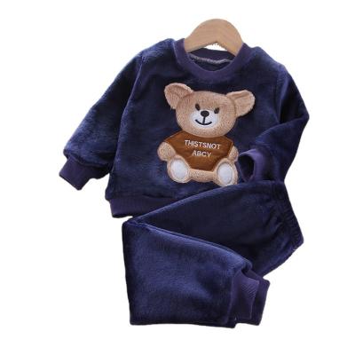 China Custom Wholesale Casual Cheap Winter Cotton Baby Kids Clothes Set for sale