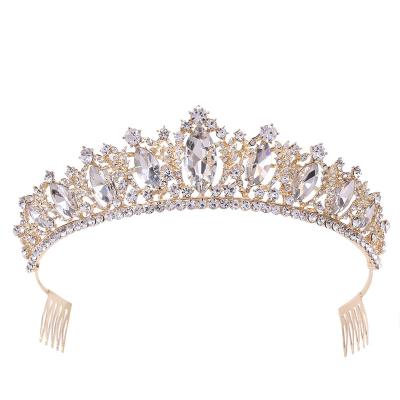 China Women Bride and Girls Cheerfeel HP-567 Birthday Christmas Party Valentines Gifts Wedding Tiaras Crystal Gold Crowns and Tiaras for sale