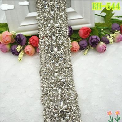 China Luxury High Quality Luxury Crystal Rhinestone Appliques Crystal Bridal Sash Wedding Dress Belt for sale