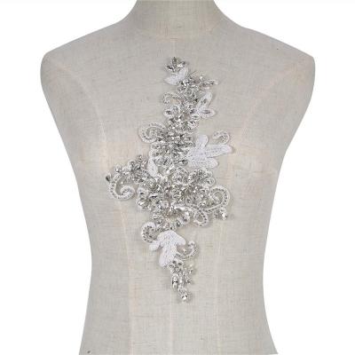 China RM357 Hotfix Durable Rhinestone Crystal Iron On Patches Heat Transfer Crystal Beaded Appliques for sale