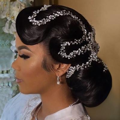 China Wedding Bridal Hair Decoration Cheerfeel MP-440 Extra Long Rhinestone and Crystal Beads Bridal Hair Vine Wedding Head Piece Bridal Hair Accessories for sale