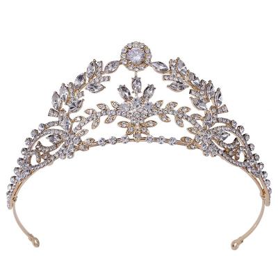 China Wedding Hair Decoration Cheerfeel HP-575 Gold Wedding Tiaras And Crowns For Women, Rhinestone Queen Tiara Women Tiara For Brides for sale