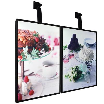 China Shop/restaurant/hotel cafe menu light box hanging frame advertising tea store/milk led hanging box menu board for sale