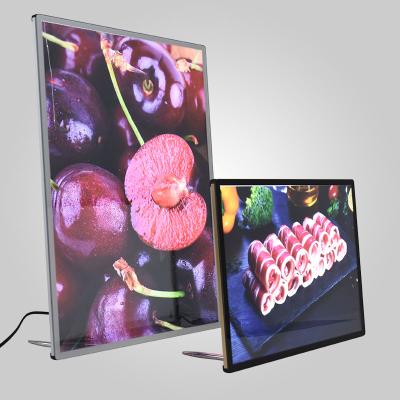 China Tea shop store/milk/restaurant/hotel lighting menu board with bracket menu display light board lighting menu board for sale