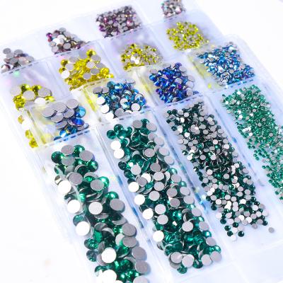 China Shinny The Sparkle Small Pack Mix Size Non Hotfix ab Crystal Stone Glass Flatback Rhinestone Wholesale Color For DIY Crafts en venta