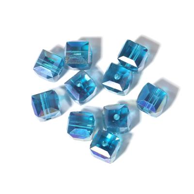 Cina Environmental Inspection Style New Sells Colorful Crystal Glass Beads Bracelet Diy Cube Square Fine Jewelry Accessories Wholesale in vendita