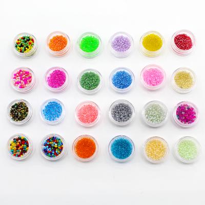 Cina Environment Inspection Seed Glass Beads Plastic Box 24 Slots 12/0 Shiny High Quality 8/0 6/0 Colors Seed Beads For Jewelry Diy Making in vendita