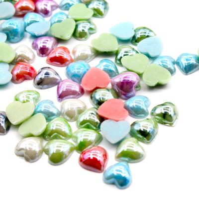 China Flatback Heart Shaped Ceramic Rhinestones Flat Back Loose Back Nail Loose Drill For Nail Decoration for sale