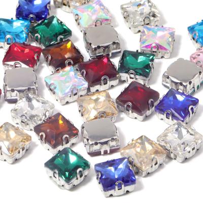 China High Quality Flatback Square Crystal Rhinestone Cupchain For Jewelry Hot Selling Shiny Workmanship for sale