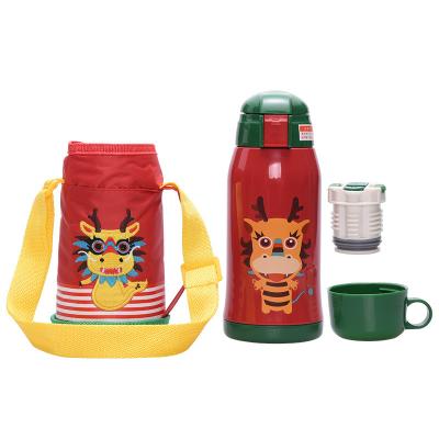 China PORTABLE Food Grade Material Thermos Mug For Kids BPA Free 304 Stainless Steel Vacuum Cup With Mug Set for sale