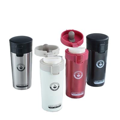 China PORTABLE 380ml Vacuum Coffee Mug Cup Suitable For Office And Gift Mug With Tea Filter Thermos Cup for sale