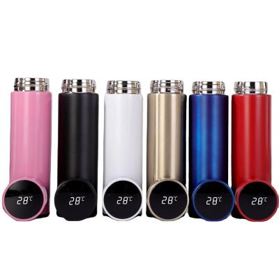 China PORTABLE Tea Flask Coffee Vacuum Flask Wholesale LED Temperature Display Water Bottle Stainless Steel Smart Vacuum Flask for sale