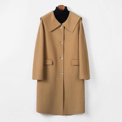 China Factory New Arrival Breathable Autumn Winter Solid Color Korean Loose Woolen Coats 2023 For Ladies Women Lady Jacket for sale