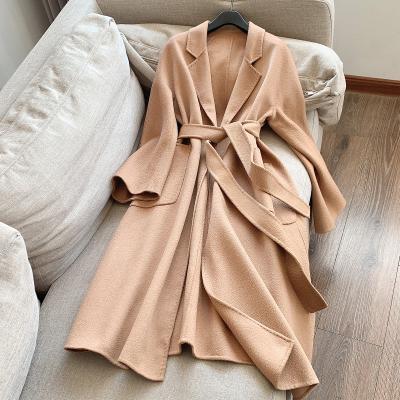 China Breathable Hot Selling Products Womens Winter Elegant Trench Coat Women's Long 100% WOOL Coat for sale