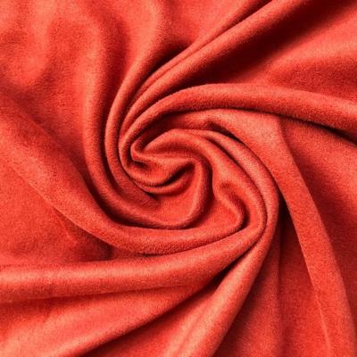 China Hot Sale Brushed Sueded 90%Polyester 10%Spandex Knit Suede Fabric For Clothes for sale